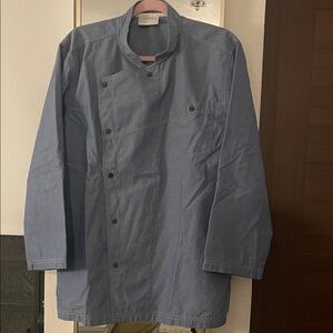 Unisex Blue Jean Double-Breasted Chef or Mixology Coat